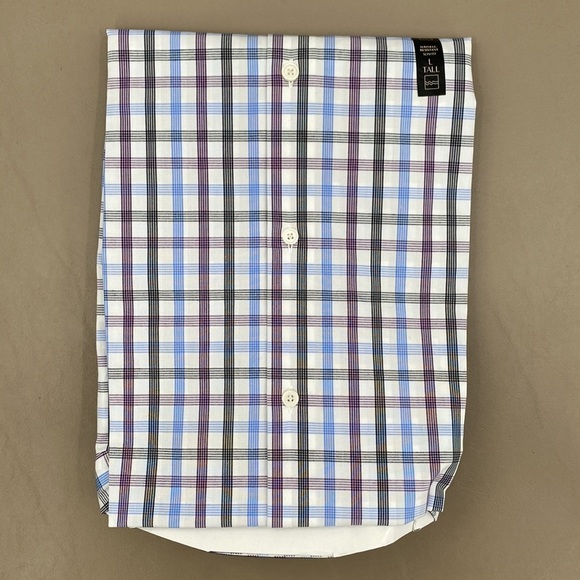 Banana Republic Factory White Slim Fit Button Down Shirt Size Large Tall NEW - Picture 6 of 10